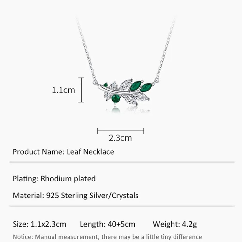 Kristal Taşlı Yeşil Yaprak Set (Altın Kaplama) - N02315set Görseli